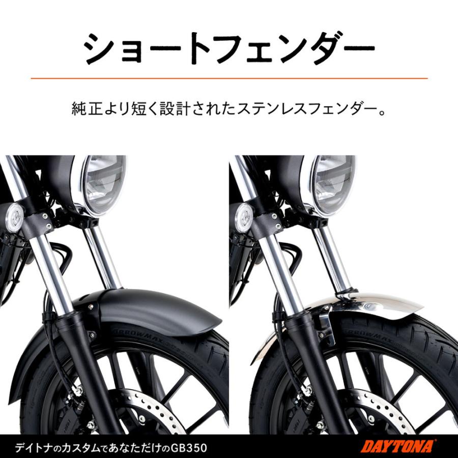 DAYTONA（デイトナ） フロントフェンダー ステンレス製 GB350（21年