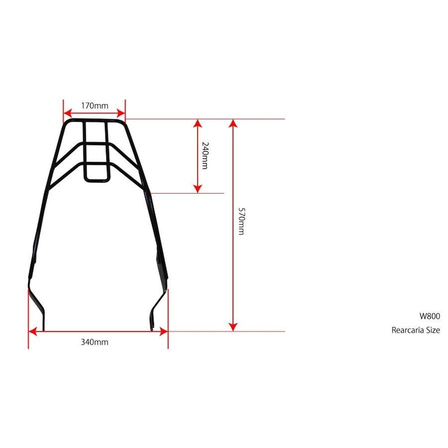 W650 スチール製リアキャリア ブラック WORLD WALK（ワールドウォーク）_1