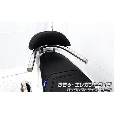 バックレスト付き 38φタンデムバー エレガントタイプ バックレストラージ ウイルズウィン（WirusWin） PCX125 eHEV（2AJ-JK06）