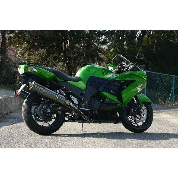 ZX-14R/ABS（12〜13年） DLCチタン スリップオンマフラー ツイン（2本