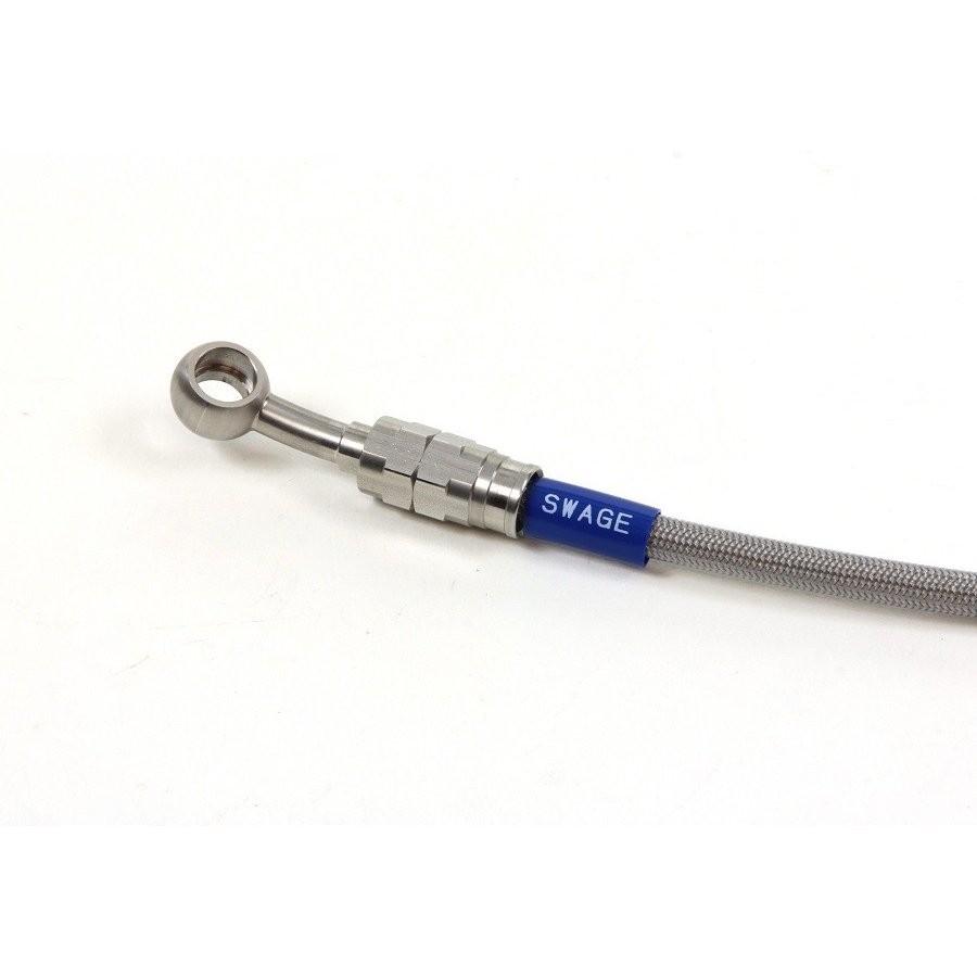 XL1200CX ABS（16〜17年） Swage-PRO フロントブレーキホースキット ステンレス/クリアホース スウェッジライン（SWAGE-LINE）