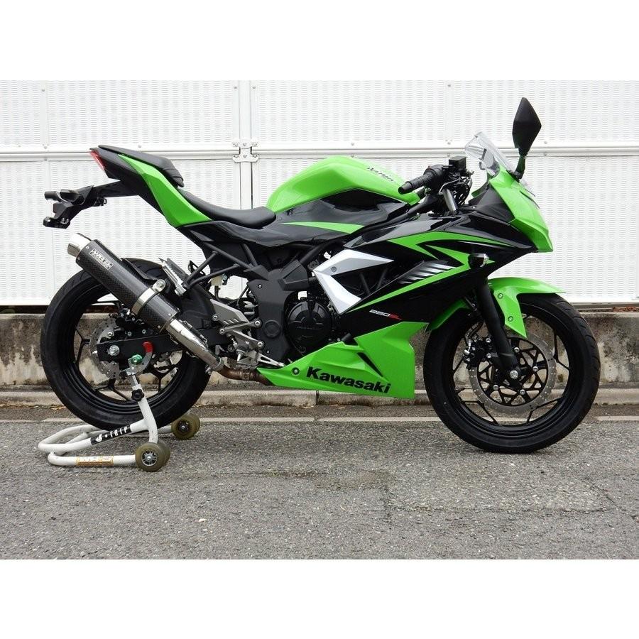 Ninja250SL（ニンジャ） リアエキゾーストマフラー ラウンド カーボン
