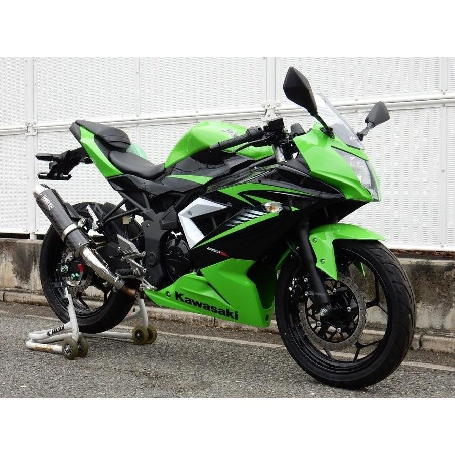 Ninja250SL（ニンジャ） リアエキゾーストマフラー ラウンド カーボン WR'S（ダブルアールズ）
