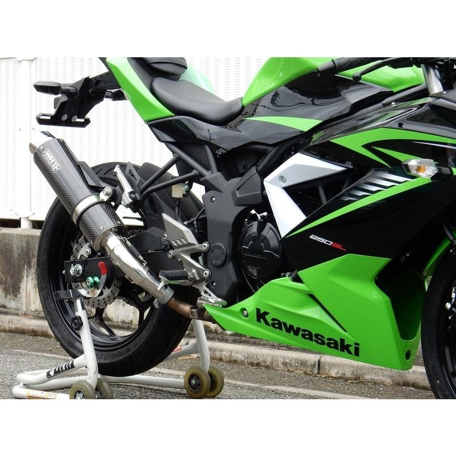 Ninja250SL（ニンジャ） リアエキゾーストマフラー ラウンド カーボン