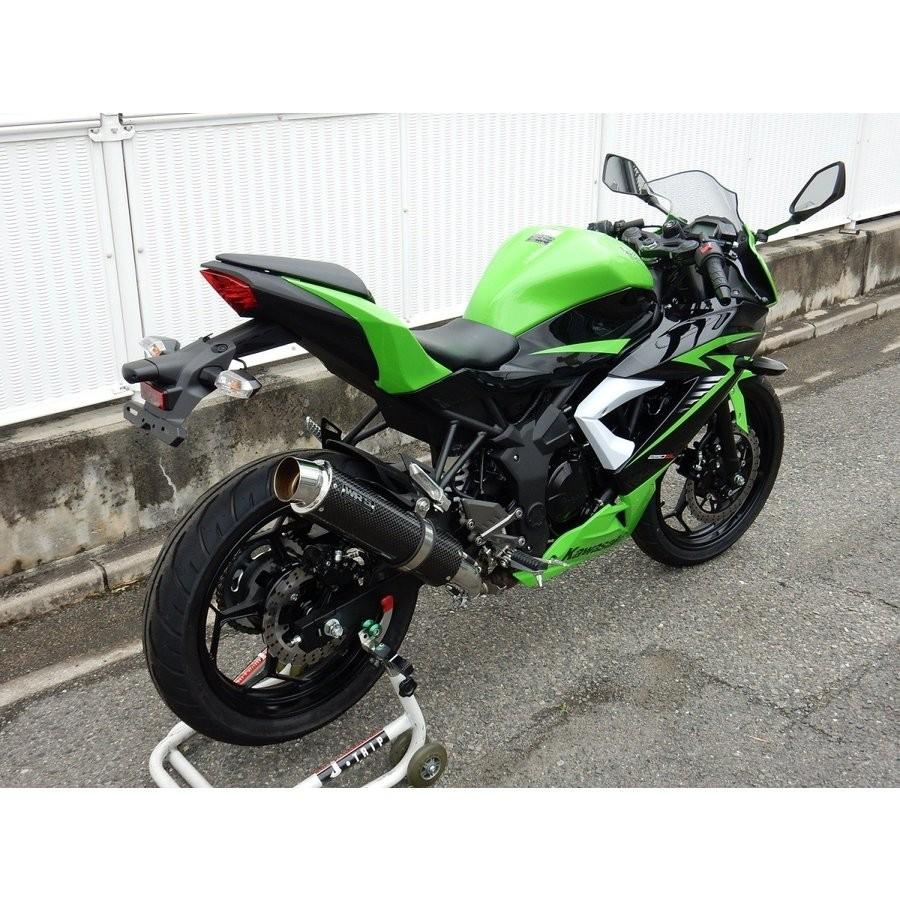 Ninja250SL（ニンジャ） リアエキゾーストマフラー ラウンド カーボン