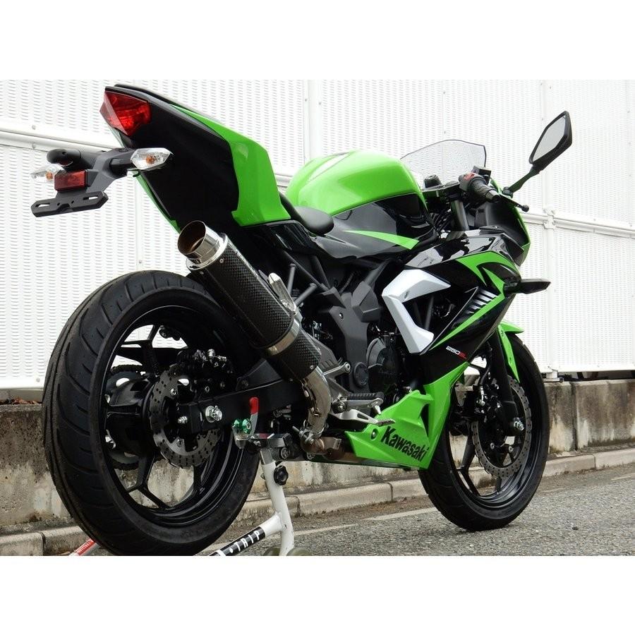 Ninja250SL（ニンジャ） リアエキゾーストマフラー ラウンド カーボン