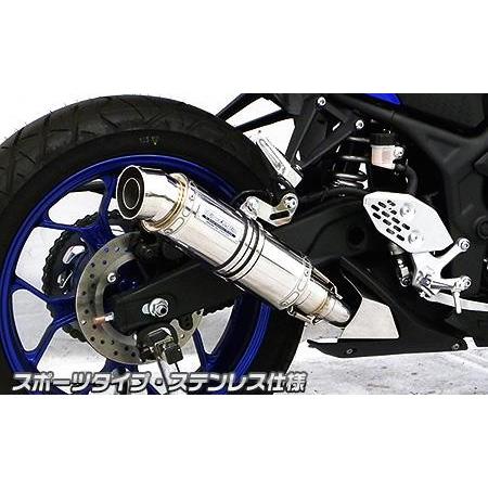 スリップオンマフラー スポーツタイプ ステンレス（ヒートガード-ポリッシュ仕上げ） ウイルズウィン（WirusWin） MT-25（2BK-RG43J）