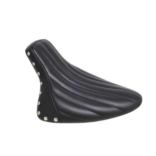 スタッド付きシングルシート（バーチカル）ブラック ストレッチリア