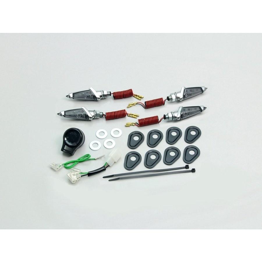 MT-03（16年） LEDダガーウインカーキット メッキ上半身 スモークレンズ HURRICANE（ハリケイン）
