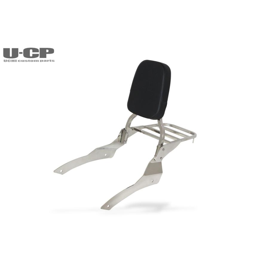 ステンレス製 リアキャリア付バックレストセット U-CP（ユーシーピー 