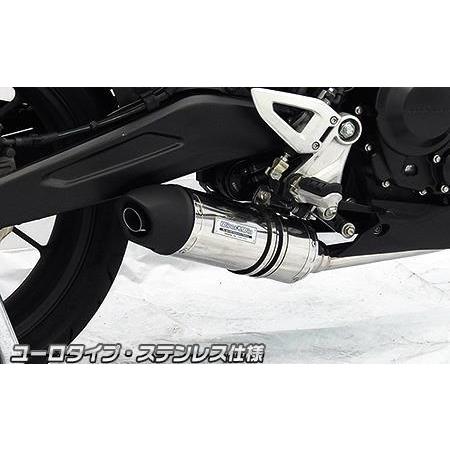 Wiruswin CB250R マフラーステンレスユーロタイプフルエキゾースト ダイナミックマフラー ユーロタイプ フルエキゾースト チタン
