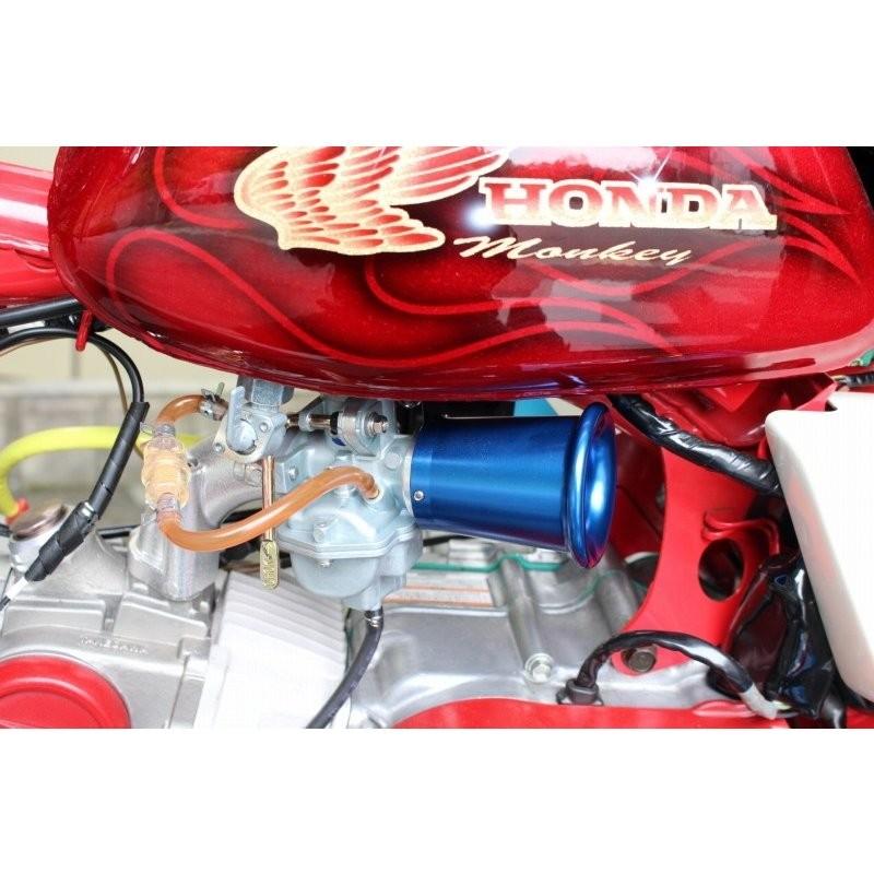 Mikuni VM26キャブレター用ネット付きロングファンネル青 MINIMOTO 