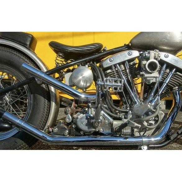 PAUGHCO 70-84年ショベル用 アップスイープ ヘッダーパイプ 730C