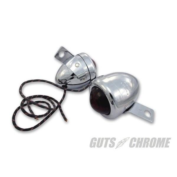 33-1394 GUIDE DH-49 レプリカ ウインカーセット ステー付赤レンズ V-TWIN