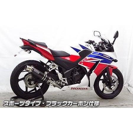 CBR250R（14年〜） ダイナミックマフラー スポーツタイプ ブラックカーボン仕様 ウイルズウィン（WirusWin）の画像