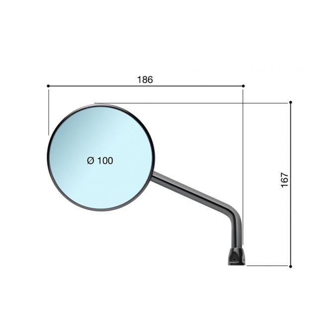 rizoma ミラー　One  BS250B rizoma / リゾマ ミラー 「ONE」 左右 同形状