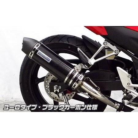 CBR250R（14年〜） スリップオンマフラー ユーロタイプ ブラックカーボン仕様 ウイルズウィン（WirusWin）