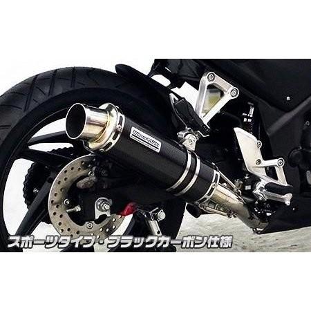 CB250F（14年〜） ダイナミックマフラー スポーツタイプ ブラックカーボン仕様 ウイルズウィン（WirusWin）