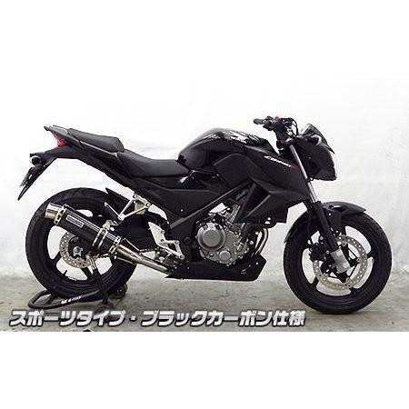 CB250F（14年〜） ダイナミックマフラー スポーツタイプ ブラックカーボン仕様 ウイルズウィン（WirusWin）の画像