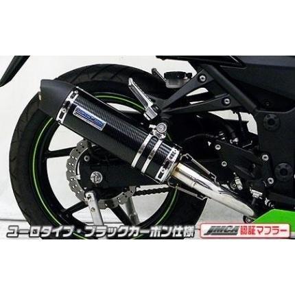 Ninja250R（ニンジャ）JBK-EX250K ダイナミックマフラー ユーロタイプ フルエキ ブラックカーボン JMCA認証 ウイルズウィン（WirusWin）