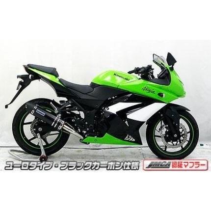 Ninja250R（ニンジャ）JBK-EX250K ダイナミックマフラー ユーロタイプ フルエキ ブラックカーボン JMCA認証 ウイルズウィン（WirusWin）の画像