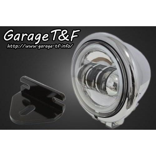 W400/W650/W800 4.5インチベーツライト（メッキ）プロジェクターLED仕様（リング付き） \u0026ライトステー（タイプE）KIT ガレージT＆F