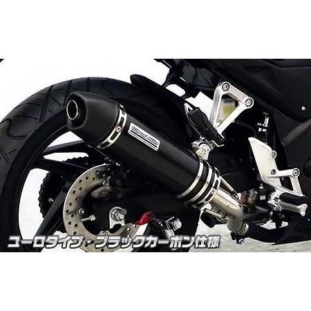 CB250F（14年〜） スリップオンマフラー ユーロタイプ ブラックカーボン仕様 ウイルズウィン（WirusWin）