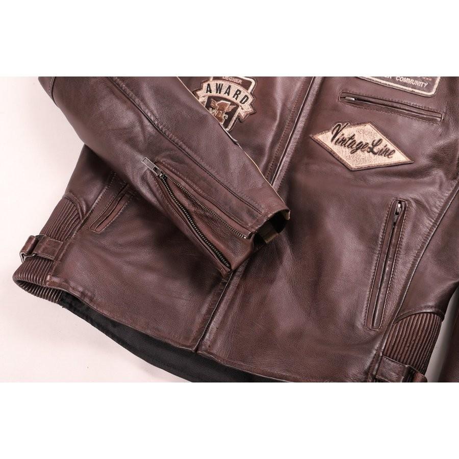 ダークブラウン レザージャケット 送料無料!】全10サイズ メンズダークブラウンピッグスキン