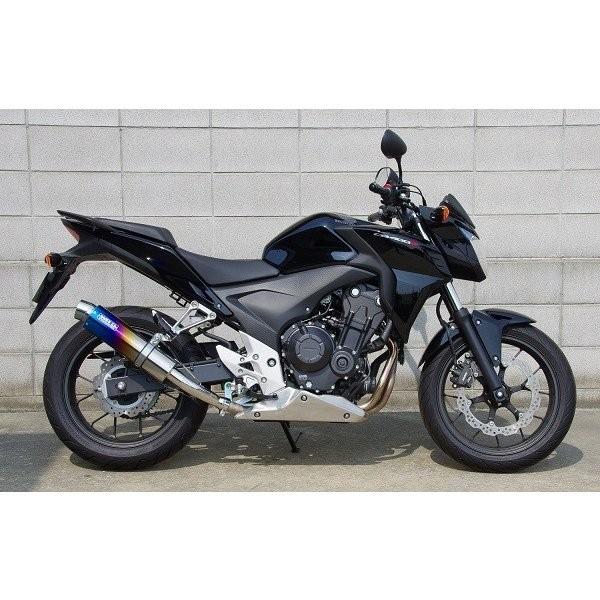 CB400F（EBL-NC47） ステンレスリヤエキゾーストマフラー 焼き色 ラウンドタイプ WR'S（ダブルアールズ）