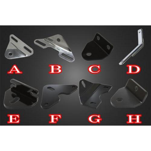 4インチビレットヘッドライト（ブラック）+各種ステーSET ステーB ガレージT＆F ドラックスター400（クラシックモデル）