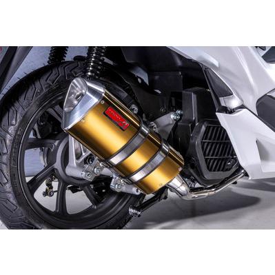 PCX150（KF30） SUS フルエキゾーストマフラー TYPE-SA ゴールド YAMAMOTO RACING（ヤマモトレーシング）の画像