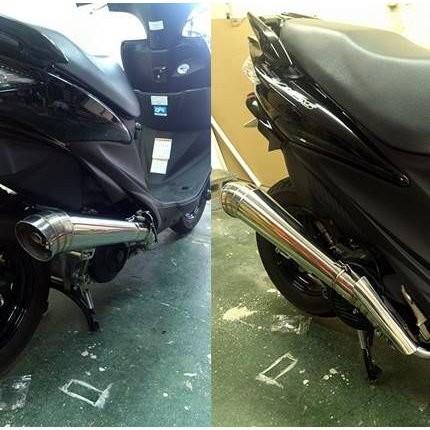 アドレスV125S（ADDRESS） GPスタイルマフラー ヒートガード付き