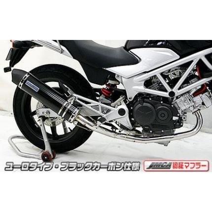 VTR（JBK-MC33）2009年以降モデル ダイナミックマフラー ユーロタイプ ブラックカーボン仕様 JMCA認証 ウイルズウィン（WirusWin）