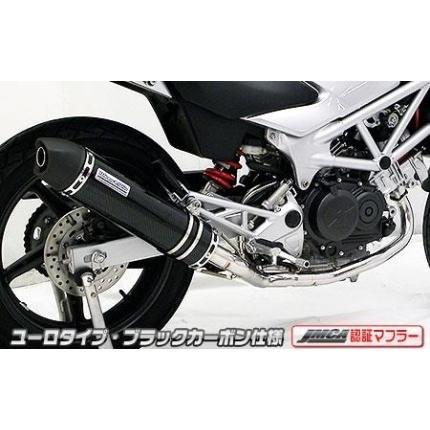 VTR（JBK-MC33）2009年以降モデル ダイナミックマフラー ユーロタイプ ブラックカーボン仕様 JMCA認証 ウイルズウィン（WirusWin）の画像