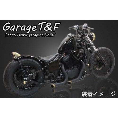スティード400（STEED） ターンアウトマフラー（ステンレス） エンド付き（ブラック） ガレージT＆F_2