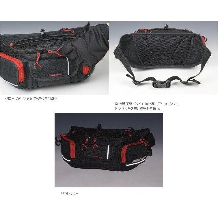 RR9612BK-RD ラフウエストバッグ ワイド ブラック/レッド ラフアンドロード（Rough＆Road）_3
