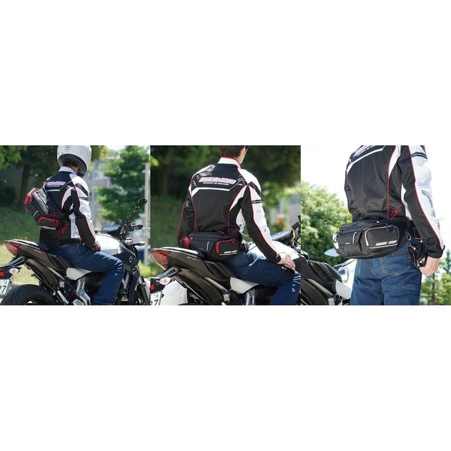 RR9612BK-RD ラフウエストバッグ ワイド ブラック/レッド ラフアンドロード（Rough＆Road）_4