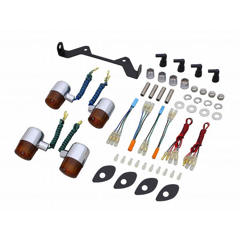 古典的 71印字機ウインカー一揃いの道具 メッキ上半身/オレンジ色水晶体 POSH（ポッシュ） レブル250（Rebel250）17〜19年