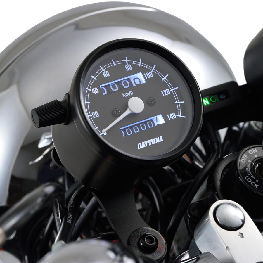 DAYTONA（デイトナ） 機械式スピードメーター φ60 ホワイトLED照明 