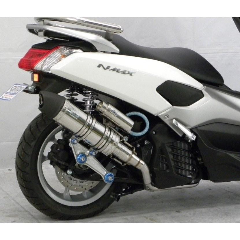 NMAX（エヌマックス）SED6J/SE86J アニバーサリーマフラー ユーロタイプ ステンレス ビレットステー/ブラック ボルトキャップ/ブルー ウイルズウィン