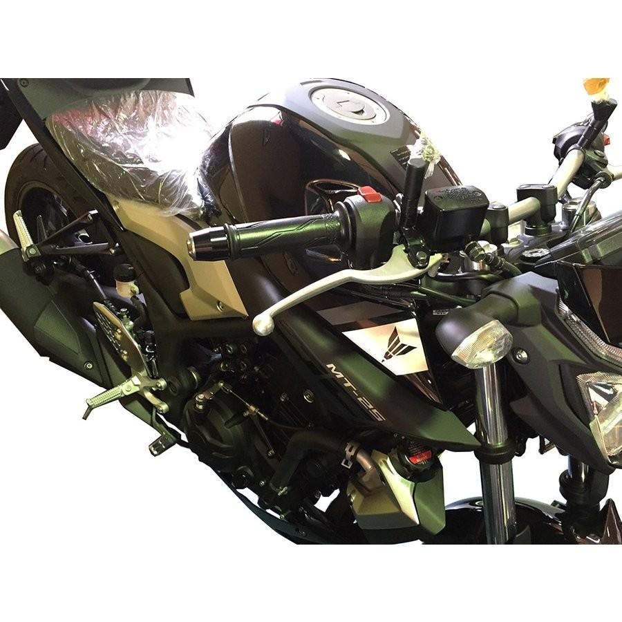 MT-03 MT-25/MT-03 用 アルミビレットハンドルバーエンド ブラック U