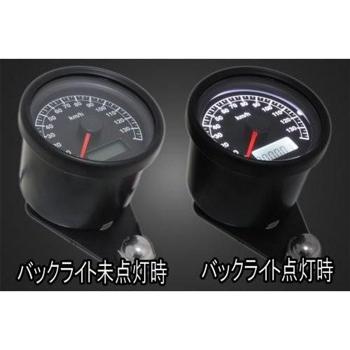 ドラッグスター1100/クラシック ミニスピードメーター（ブラック）＆インジケーターSET（ブラック）ハンドルクランプ仕様 ガレージT＆Fの画像