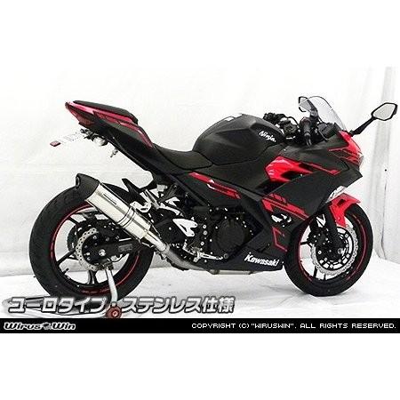 スリップオンマフラー ユーロタイプ ステンレス仕様 ウイルズウィン（WirusWin） Ninja250（ニンジャ250）2BK-EX250Pの画像