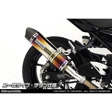 スリップオンマフラー ユーロタイプ チタン仕様 ウイルズウィン（WirusWin） Ninja400（ニンジャ400）2BL-EX400G