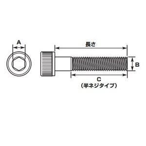 キャップボルト M6/P1.0 35mm（半ネジ） KITACO（キタコ）｜hamashoparts2｜02