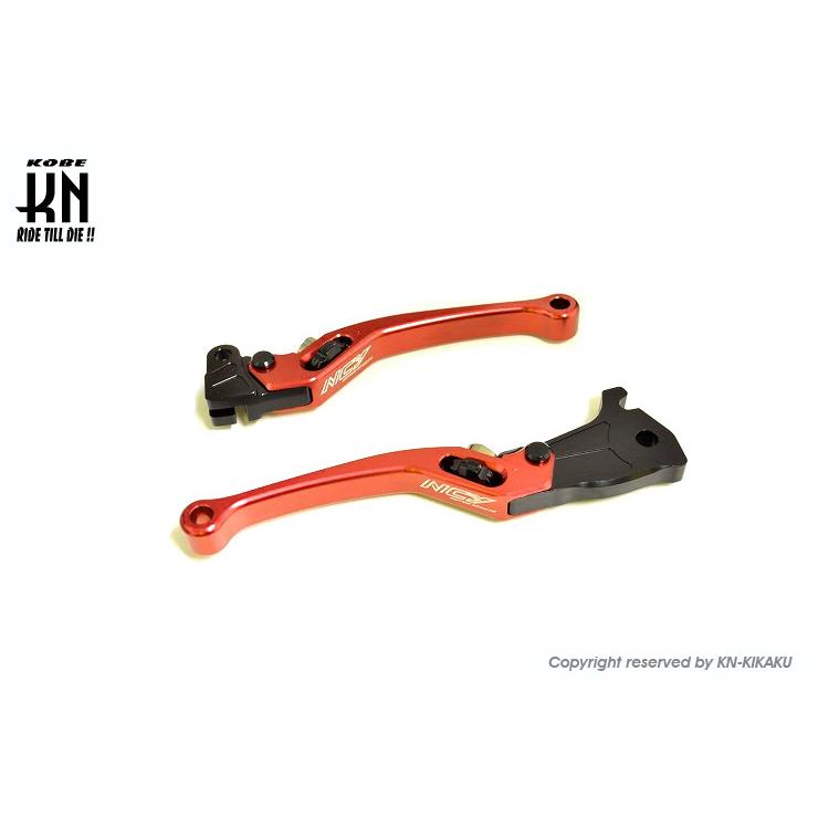 NCY 調整式ブレーキレバー レッド KN企画 ビーウィズ（BWS125）