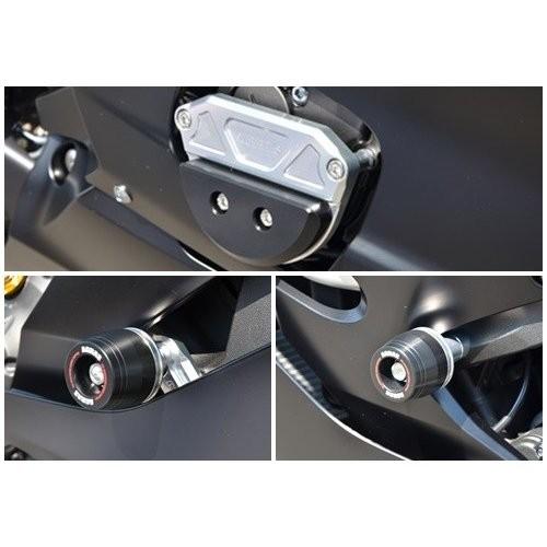 レーシングスライダー 枠組み＋スターター ロゴタイプ有 ジュラコン(R)/黒いこと AGRAS（アグラス） YZF-R6（17年） バイク-フレーム-その他フレーム関連用品