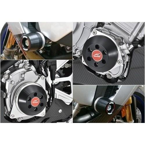 YZF-R1/M（15年） レーシングスライダー（フレーム/ジェネレーター/クランク） ロゴ有 ジュラコン(R)/ホワイト AGRAS（アグラス）
