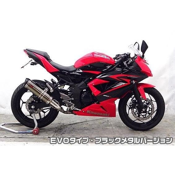 Ninja250SL（ニンジャ250SL）JBK-BX250A TTRタイプスリップオンマフラー EVO印字機 ブラックメタルバージョン ASAKURA（浅倉商事）