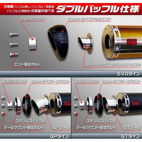 Ninja250SL（ニンジャ250SL）JBK-BX250A TTRタイプスリップオンマフラー EVO印字機 ブラックメタルバージョン ASAKURA（浅倉商事）